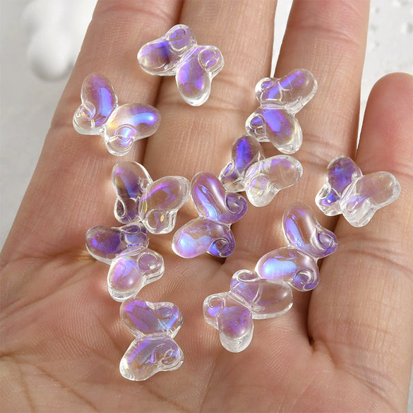 Imitation Glazed Spacer Beads For Diy Handmade Jewelry And Hairpin Fat Butterfly Style