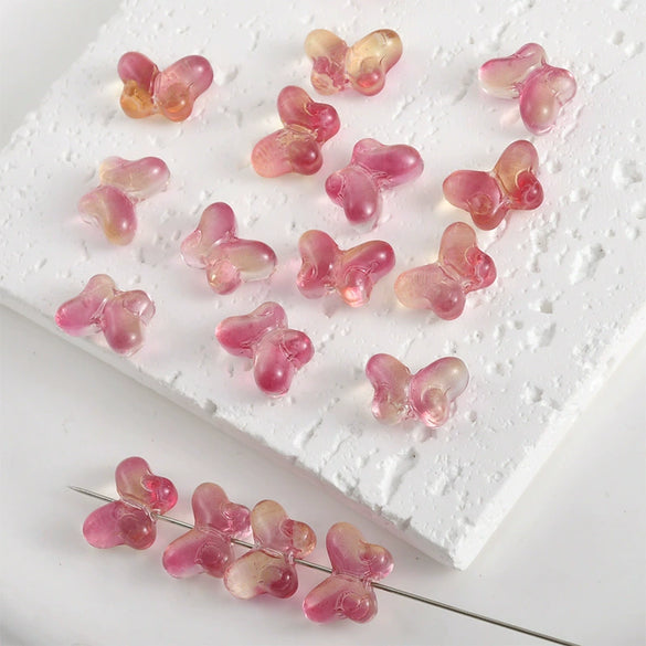 Imitation Glazed Spacer Beads For Diy Handmade Jewelry And Hairpin Fat Butterfly Style