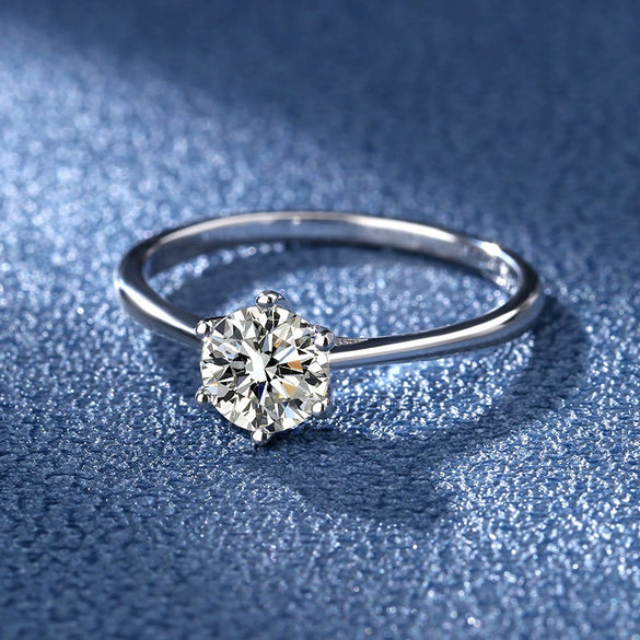 Imitation Moissanite Ring Simulation Diamond Ring Female Opening Adjustable Zircon Ring Light Luxury Copper Ring Geometric Design