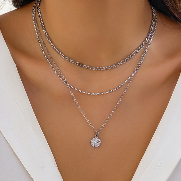 Imitation Pearl Butterfly Geometric Rhinestone Tassel Necklace With Electroplating For Women