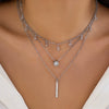 Imitation Pearl Butterfly Geometric Rhinestone Tassel Necklace With Electroplating For Women