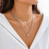 Imitation Pearl Butterfly Geometric Rhinestone Tassel Necklace With Electroplating For Women