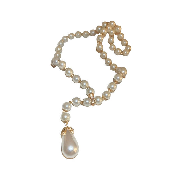Imitation Pearl Dropshaped Handmade Necklace For Women Luxury Jewelry