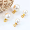 Imitation Pearl Jewelry Accessories Round Beads Stainless Steel Pendant Necklace Bracelet Earrings With Electroplating