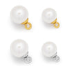 Imitation Pearl Jewelry Accessories Round Beads Stainless Steel Pendant Necklace Bracelet Earrings With Electroplating