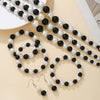 Imitation Pearl Jewelry Set Geometric Shape Earrings Necklace Bracelet