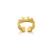 Imitation Pearl Stainless Steel Geometric Open Ring For Women Electroplated Retro Light Luxury Jewelry