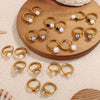 Imitation Pearl Stainless Steel 316L Stainless Steel Rhinestone Electroplated Simple Style Highend Earrings