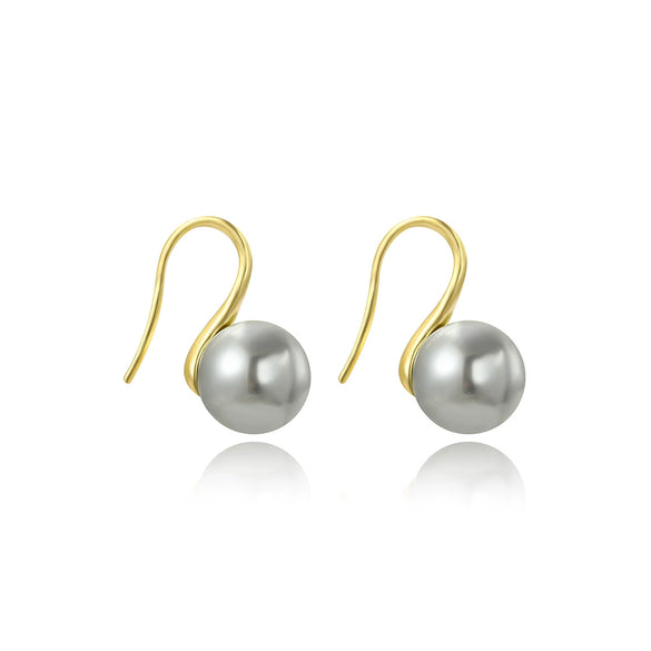 Imitation Pearl Women's Simple Geometric Ear Studs And Ear Hook Earrings