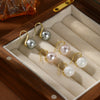 Imitation Pearl Women's Simple Geometric Ear Studs And Ear Hook Earrings