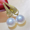 Imitation Pearl Zircon Geometric U Shape Inlaid Women's Earrings