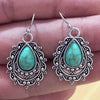 Imitation Turquoise Alloy Geometric Women's Artistic Retro Earrings