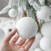 In Stock Wholesale Christmas Tree Ornaments Snowball Wedding Ceiling Decoration Pure White Foam Ball Shop For Holiday Dress-Up