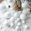 In Stock Wholesale Christmas Tree Ornaments Snowball Wedding Ceiling Decoration Pure White Foam Ball Shop For Holiday Dress-Up