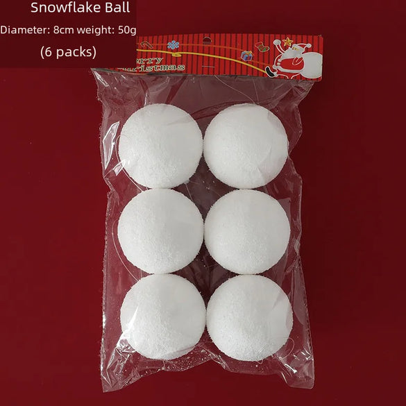 In Stock Wholesale Christmas Tree Ornaments Snowball Wedding Ceiling Decoration Pure White Foam Ball Shop For Holiday Dress-Up