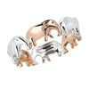 Independent Station Hot White Zircon Ring Plating Double Color Gold Elephant Ladies Simple Jewelry  Wholesale