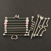 Industrial Barbell Crossbar Piercing Jewelry Stainless Steel Geometric Fruit Food Style