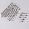 Industrial Barbell Earrings Stainless Steel Multiple Flower Hirback Pattern Electroplating