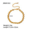 Inlaid African Jade Retro Unisex Titanium Steel Bracelet With Geometric Design And Electroplating