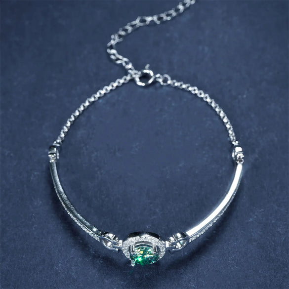 Inlay Round Brilliant Cut GRA Certificate Bracelets