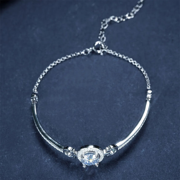 Inlay Round Brilliant Cut GRA Certificate Bracelets