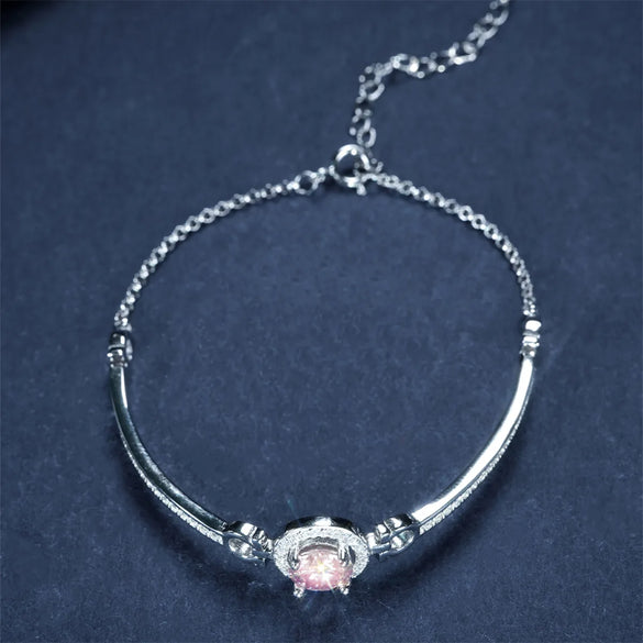 Inlay Round Brilliant Cut GRA Certificate Bracelets