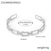 Ins Classic Chain Type Open Titanium Steel Bracelet With Vacuum Plating And Simple Trend Design