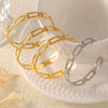 Ins Classic Chain Type Open Titanium Steel Bracelet With Vacuum Plating And Simple Trend Design