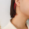 Ins Cold Style Simple Niche Mini Steel Ball Long Ear Wire Titanium Steel Plated 18K True Gold Earrings