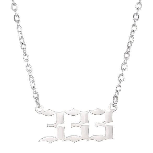 Ins Cool Style Titanium Steel Necklace With Arabic Numeral Pattern For Women Electroplated