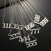 Ins Cool Style Titanium Steel Necklace With Arabic Numeral Pattern For Women Electroplated
