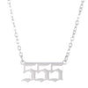 Ins Cool Style Titanium Steel Necklace With Arabic Numeral Pattern For Women Electroplated