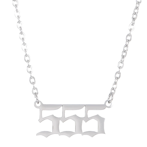 Ins Cool Style Titanium Steel Necklace With Arabic Numeral Pattern For Women Electroplated