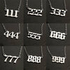 Ins Cool Style Titanium Steel Necklace With Arabic Numeral Pattern For Women Electroplated