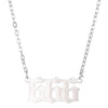 Ins Cool Style Titanium Steel Necklace With Arabic Numeral Pattern For Women Electroplated