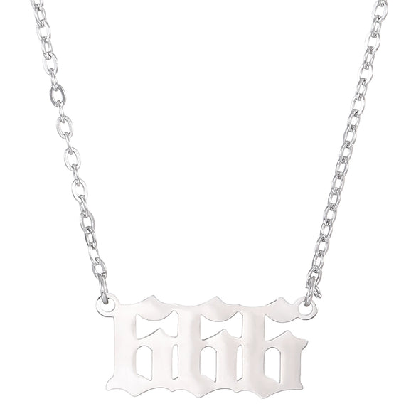 Ins Cool Style Titanium Steel Necklace With Arabic Numeral Pattern For Women Electroplated