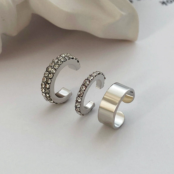 Ins Simple Alloy Geometric Ear Clip For Women With Electroplating Design