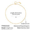 Ins Simple Versatile Popular Women's Summer Stainless Steel Necklace And Bracelet Set With Geometric Pattern And Electroplating