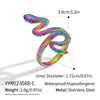 Ins Snake Ring Simple Fashion Women's Jewelry Accessories In Stainless Steel With Geometric Shape And Electroplating