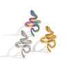 Ins Snake Ring Simple Fashion Women's Jewelry Accessories In Stainless Steel With Geometric Shape And Electroplating