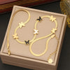 Stainless Steel 18K Gold Plated IG Style Animal Butterfly Bracelets Earrings Necklace