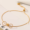 Ins Style Bow Shape Titanium Steel And Stainless Steel Electroplated Women's Bracelet