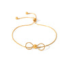 Ins Style Bow Shape Titanium Steel And Stainless Steel Electroplated Women's Bracelet