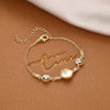 Ins Style Box Alloy Rhinestones Opal Women'S Bracelets 1 Piece
