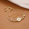 Ins Style Box Alloy Rhinestones Opal Women'S Bracelets 1 Piece