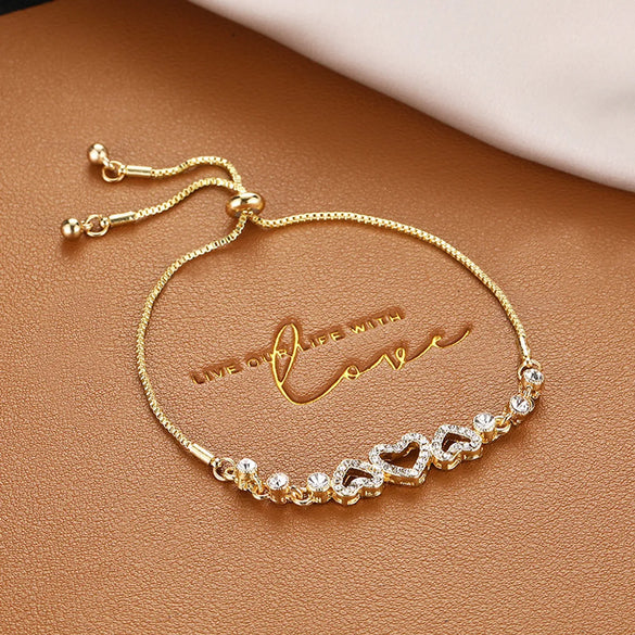 Ins Style Box Alloy Rhinestones Opal Women'S Bracelets 1 Piece