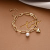 Ins Style Box Alloy Rhinestones Opal Women'S Bracelets 1 Piece