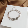 Ins Style Box Alloy Rhinestones Opal Women'S Bracelets 1 Piece