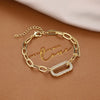 Ins Style Box Alloy Rhinestones Opal Women'S Bracelets 1 Piece