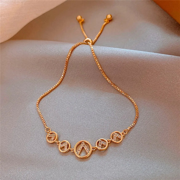 Ins Style Box Alloy Rhinestones Opal Women'S Bracelets 1 Piece